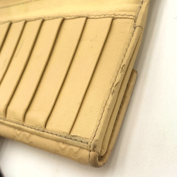 GUCCI⚡️Guccissima Pale Yellow Monogram Signoria Continental French Flap Wallet - Picture 9 of 14